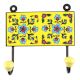Yellow With Turquoise Tiny Flower Ceramic Tiles Hooks